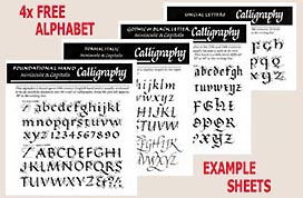 4 Osmiroid Exampler Sheet