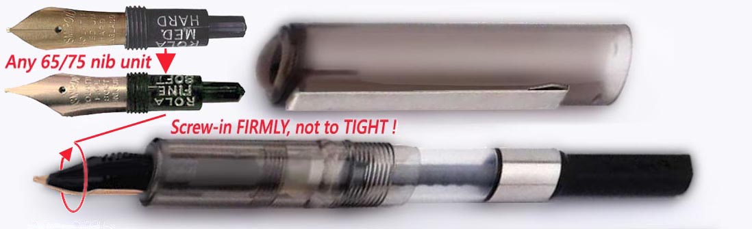 Osmiroid 65-75 Nib Unit, fitting