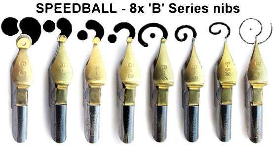 Speedball B series nibs