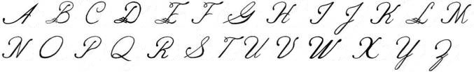 Sample ModernSpencerian computer font