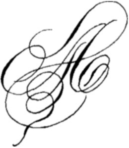 Flourished capital A by John Larcher