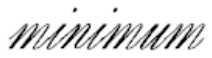 The calligraphy test word minimum